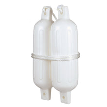 Seachoice Twin Eye Ribbed Fender Kit, Includes a Pair of MFP Fender Lines, White, 5-1/2 In. X 20 In. -Modern Boat Sales & Service