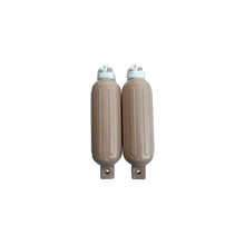 Seachoice 79254 Twin Eye Ribbed Fender Kit (Includes 2 5.5" x 20" Tan Fenders and 2 Matching 3/8 x 5' Fender Lines) -Modern Boat Sales & Service