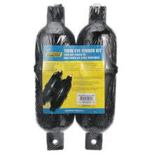 Seachoice Twin Eye Ribbed Fender Kit, Includes a Pair of MFP Fender Lines, Black, 5-1/2 in. X 20 in. Default Title -Modern Boat Sales & Service