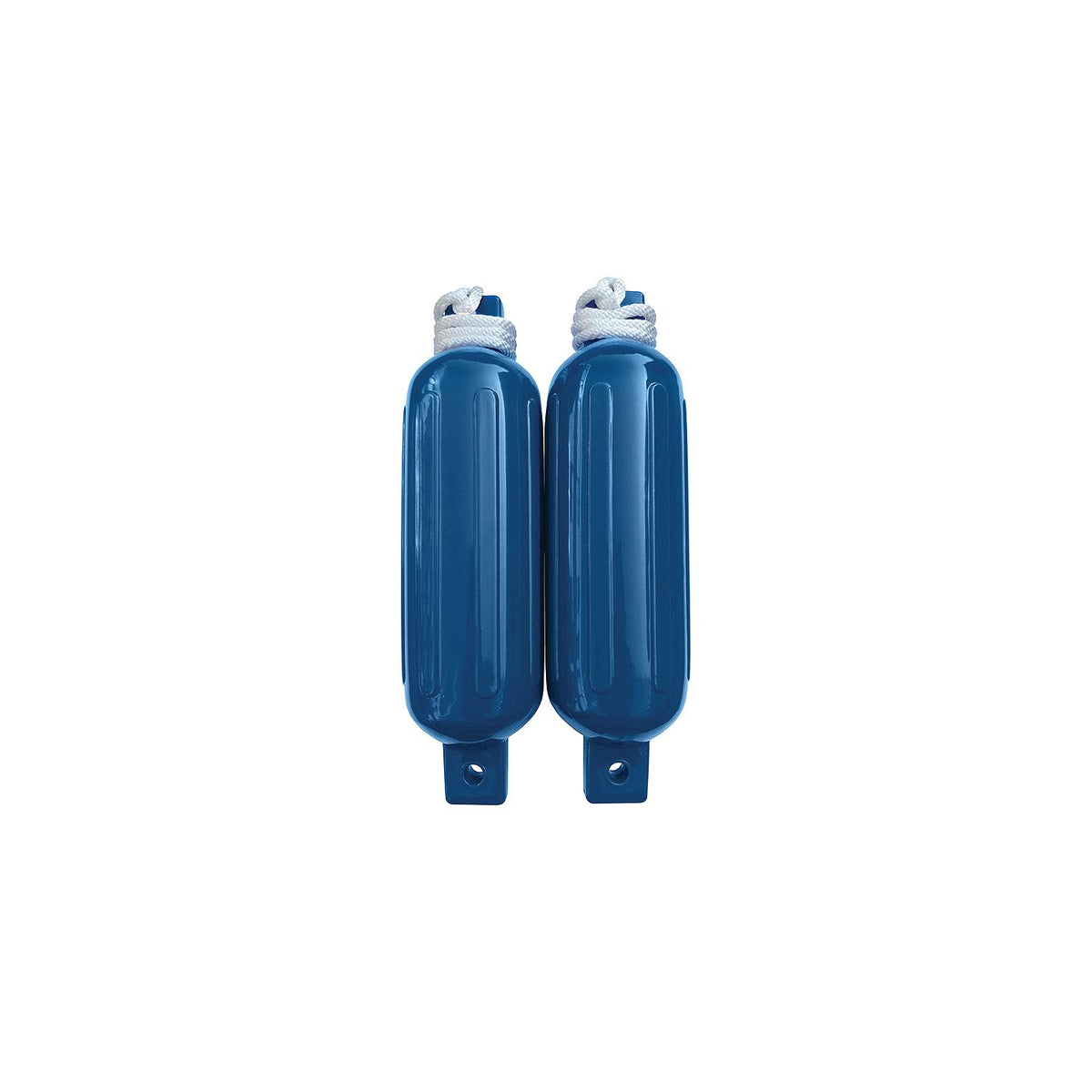 Seachoice 79253 Twin Eye Ribbed Fender Kit (Includes 2 5.5" x 20" Blue Fenders and 2 Matching 3/8 x 5' Fender Lines) -Modern Boat Sales & Service
