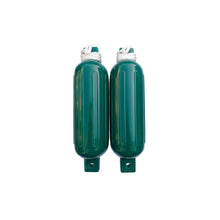 Seachoice 79257 Twin Eye Ribbed Fender Kit (Includes 2 5.5" x 20" Green Fenders and 2 Matching 3/8 x 5' Fender Lines) -Modern Boat Sales & Service