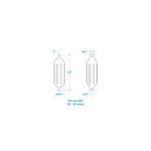 Seachoice Twin Eye Ribbed Fender Kit, Includes a Pair of MFP Fender Lines, Black, 6-1/2 In. X 23 In. Default Title -Modern Boat Sales & Service