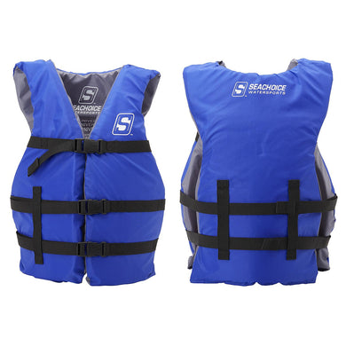 Seachoice General Purpose Life Vest, Adult L, Blue, Fits Chest 30-52 in, USCG/TC Approved -Modern Boat Sales & Service