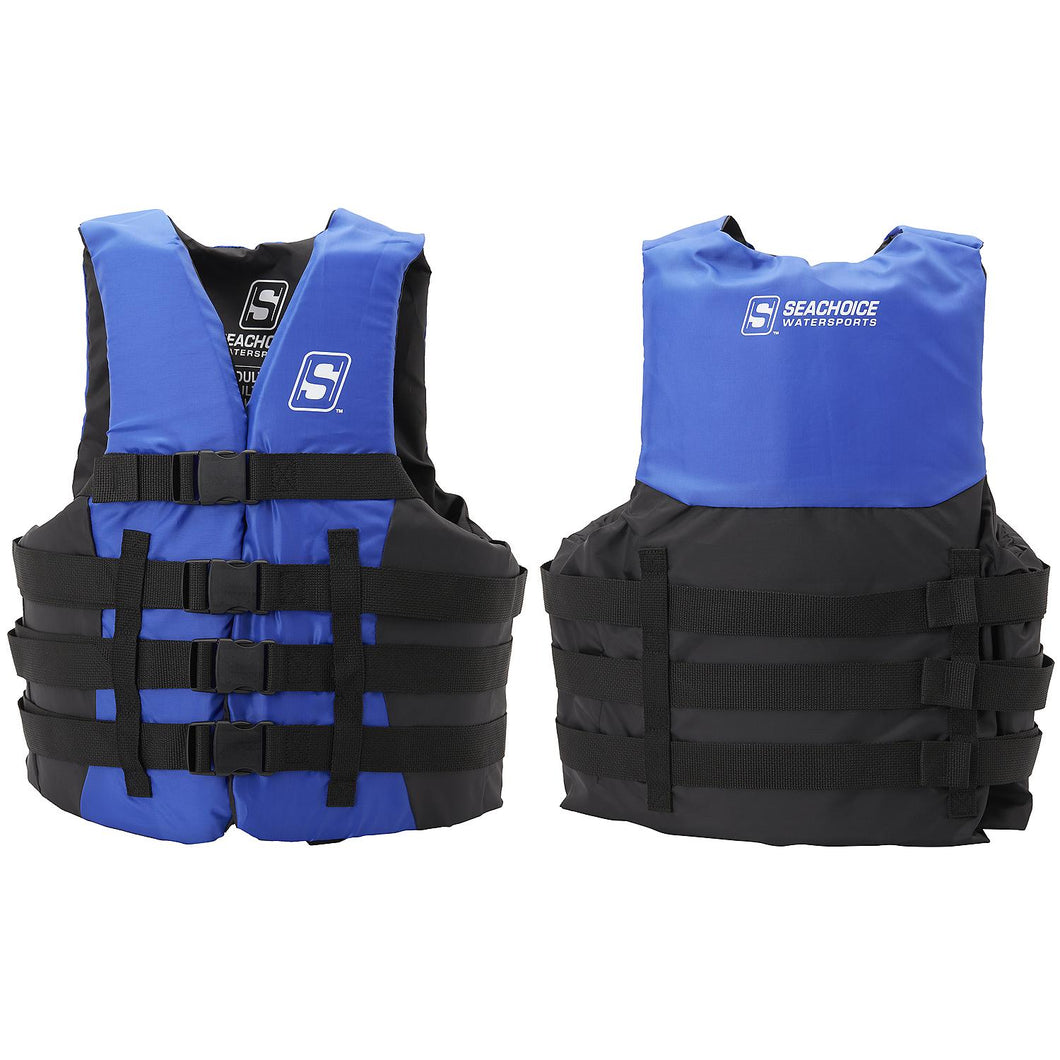 Seachoice 85353 Type III Ski Vest, 4 Belt , L/XL , Blue - USCG/TC Approved -Modern Boat Sales & Service