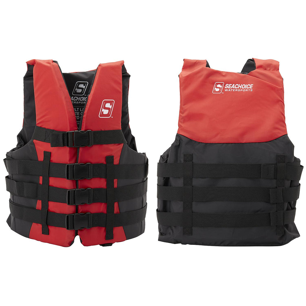 Seachoice 85383 Type III Ski Vest, 4 Belt , S/M , Red - USCG/TC Approved -Modern Boat Sales & Service