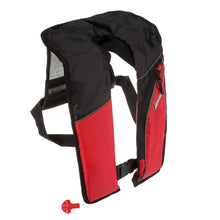 Seachoice Inflatable Personal Flotation Device (PFD), Low-Profile Life Vest, USCG Approved Type V, Adult Size, Red/Black -Modern Boat Sales & Service