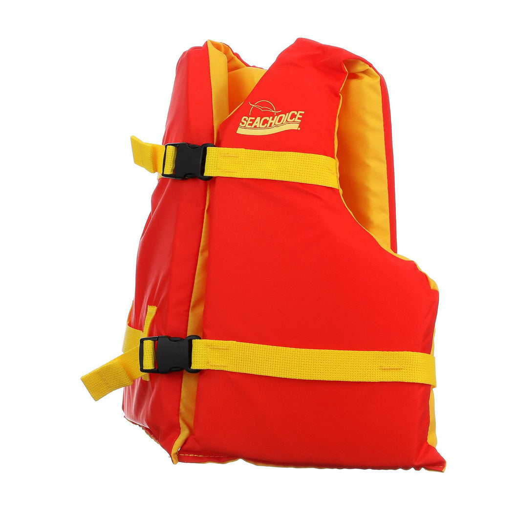Seachoice Boat Life Jacket, Orange/Yellow, Youth Size, 25-29 In. Default Title -Modern Boat Sales & Service