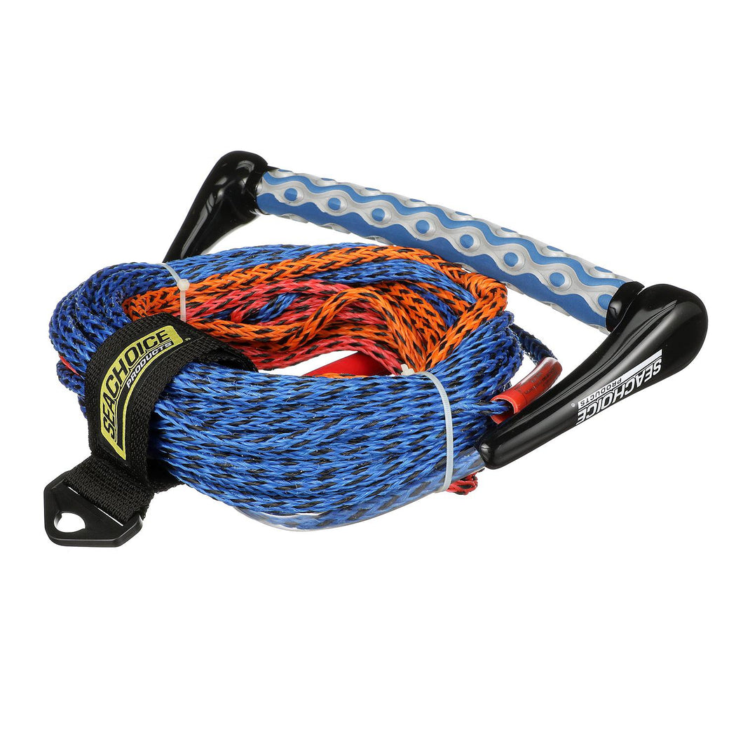 Seachoice 3-Section Water Ski or Wakeboard Rope, 75 Ft. Long, 13 In. Handle w/ Textured EVA Grip Default Title -Modern Boat Sales & Service