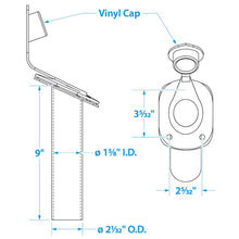 Seachoice 89121 Fishing Rod Holder, Stainless Steel, 30 Degree Gunnel Mount Default Title -Modern Boat Sales & Service