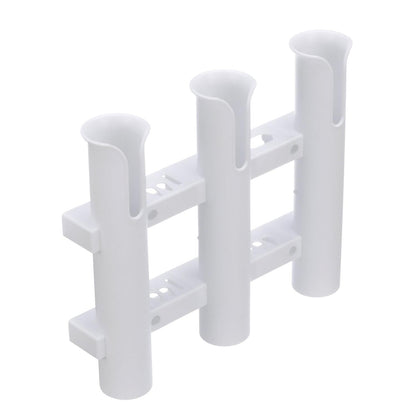 Seachoice Fishing 3-Rod Storage Rack, Holds 3 Fishing Rods With Slots for Knives and Pliers, White Default Title -Modern Boat Sales & Service