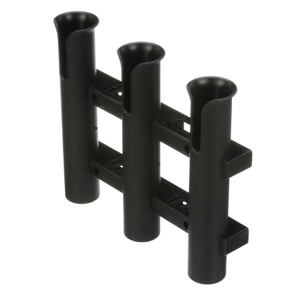 Seachoice Fishing 3-Rod Storage Rack, Holds 3 Fishing Rods with Slots for Knives and Pliers, Black Default Title -Modern Boat Sales & Service