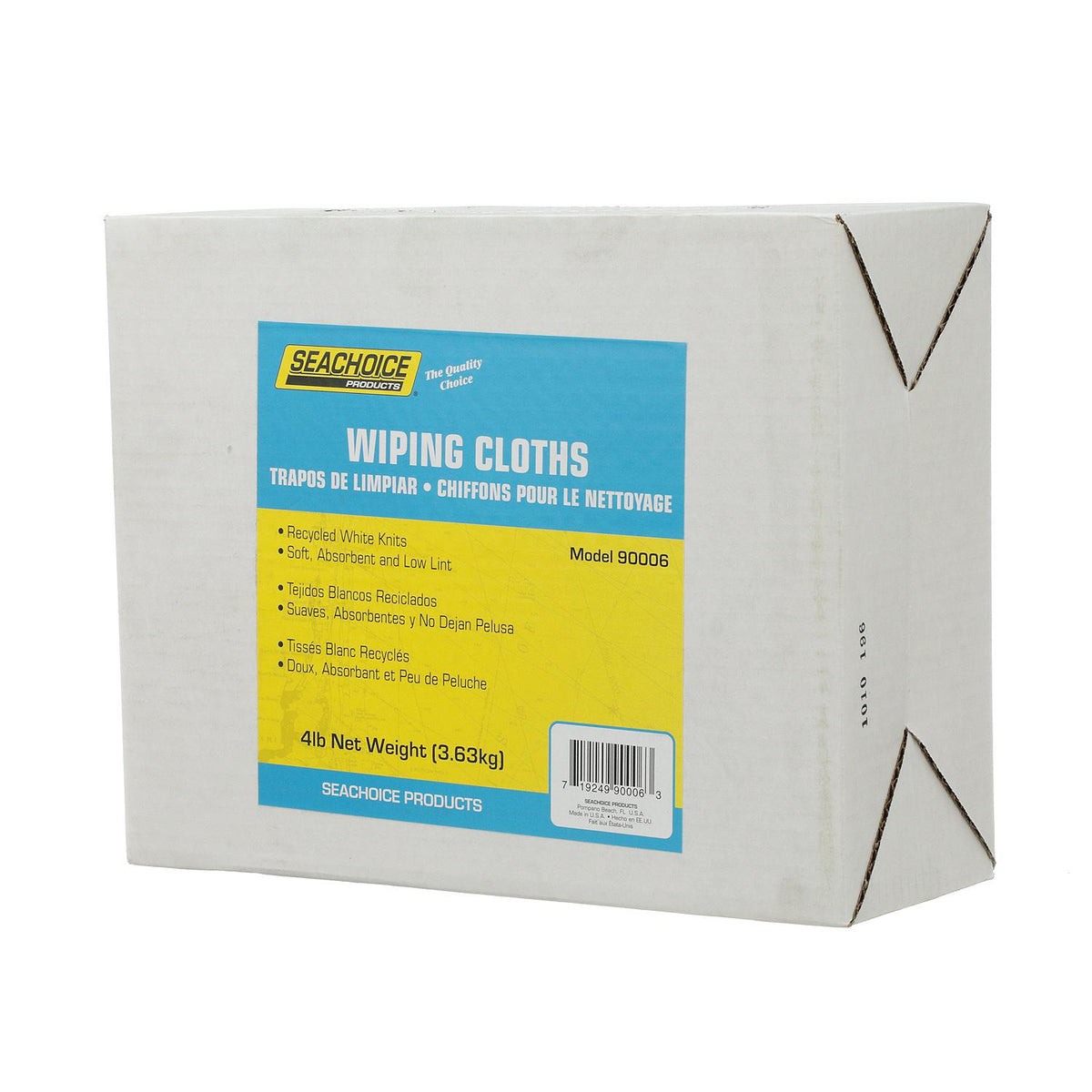 Seachoice Recycled White Knit Wiping Cloths, Low-Lint, 4 Lb. Box -Modern Boat Sales & Service