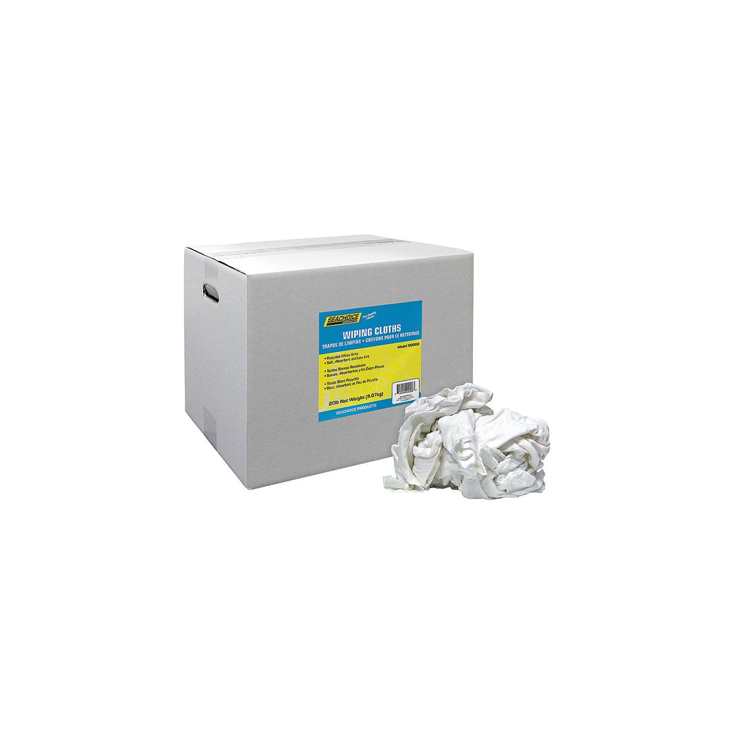 Seachoice 90008 Recycled White Knits Wiping Cloths, 20-lb. Box -Modern Boat Sales & Service