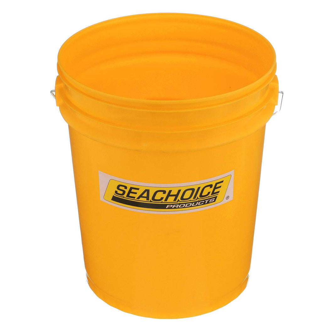 Seachoice 5-Gallon Plastic Bucket w/ Metal Handle, Yellow Default Title -Modern Boat Sales & Service
