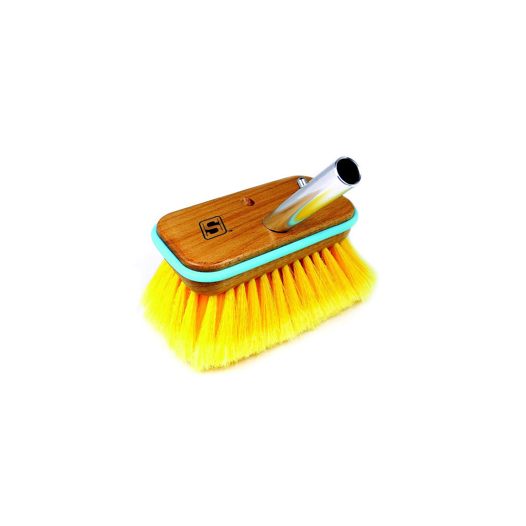 Seachoice 90451 Deck Brush with Bumper - Wood, Size: 6