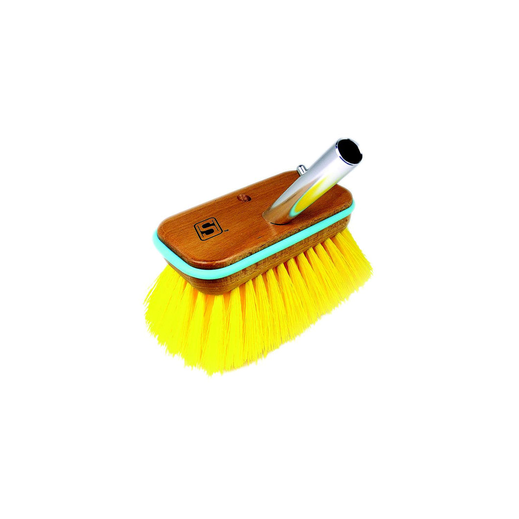 Seachoice 90454 Deck Brush with Bumper - Wood, Size: 6