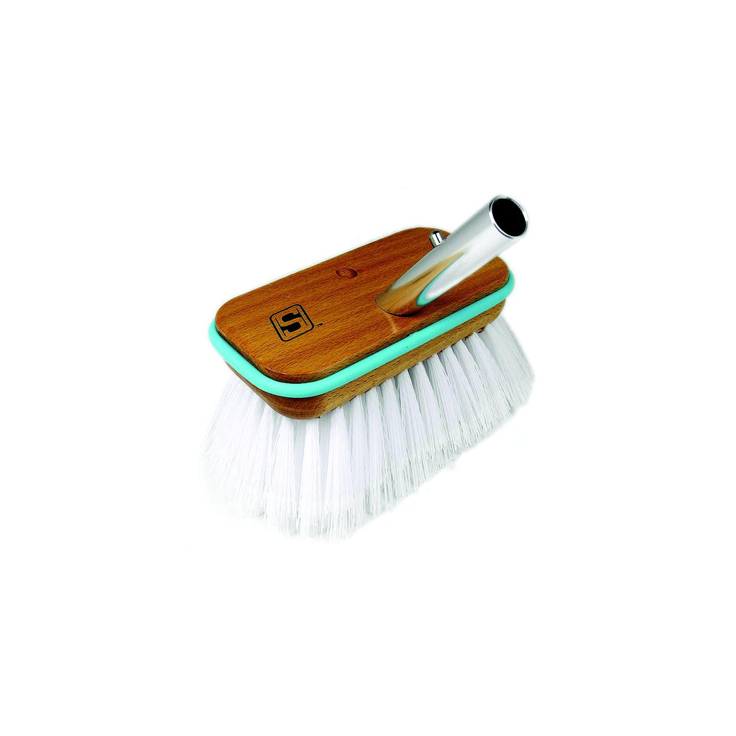 Seachoice 90456 Deck Brush with Bumper - Wood, Size: 6