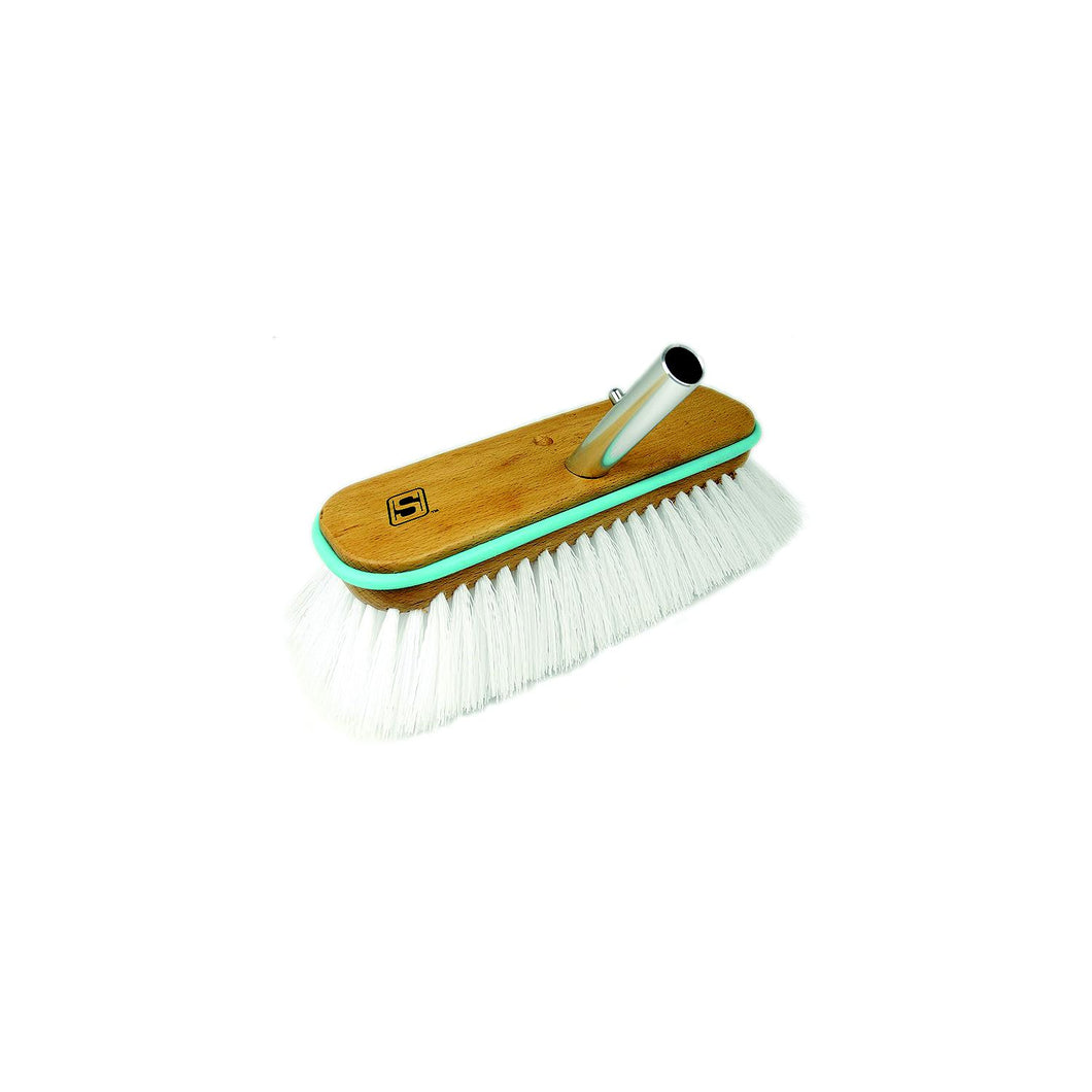 Seachoice 90466 Deck Brush with Bumper - Wood, Size: 10