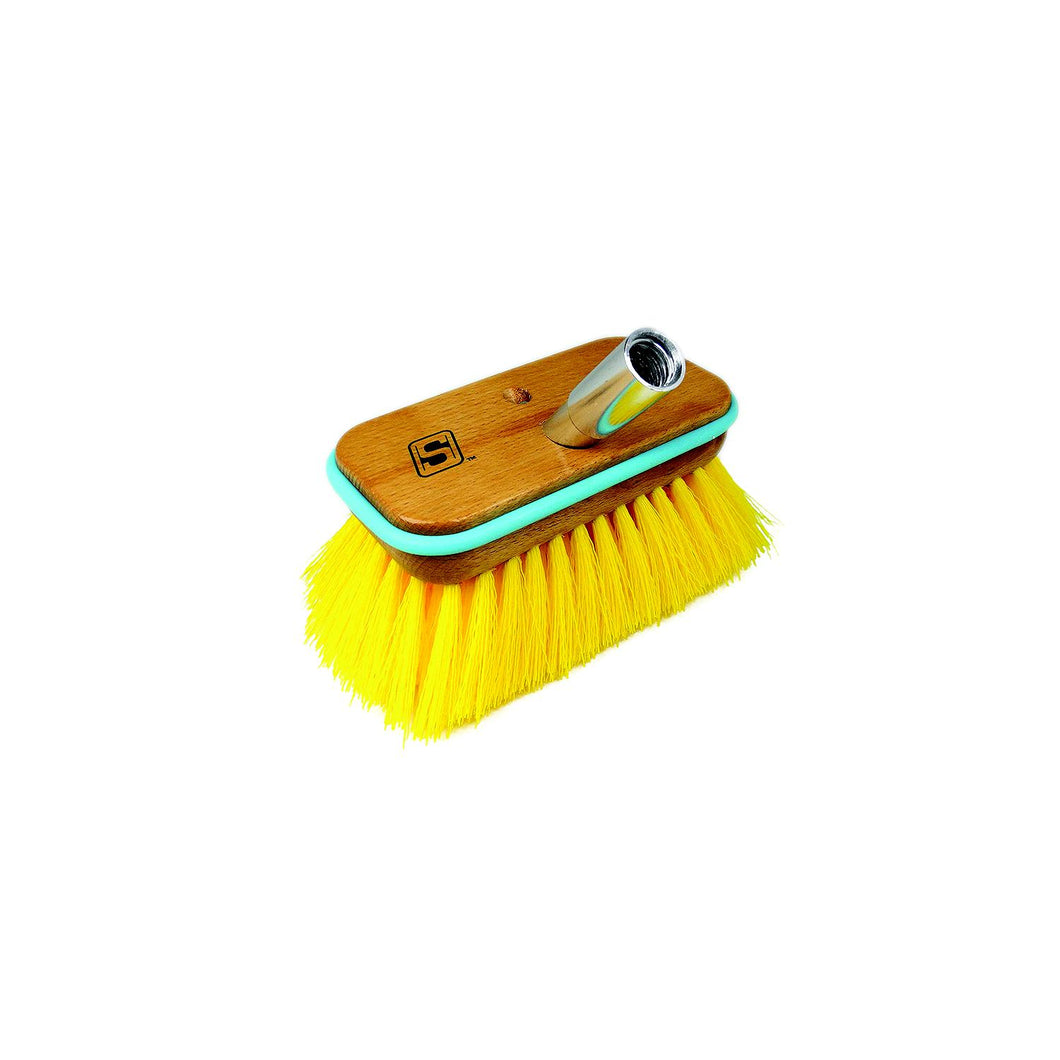 Seachoice 90481 Deck Brush with Bumper and Threaded Adapter, Size: 6