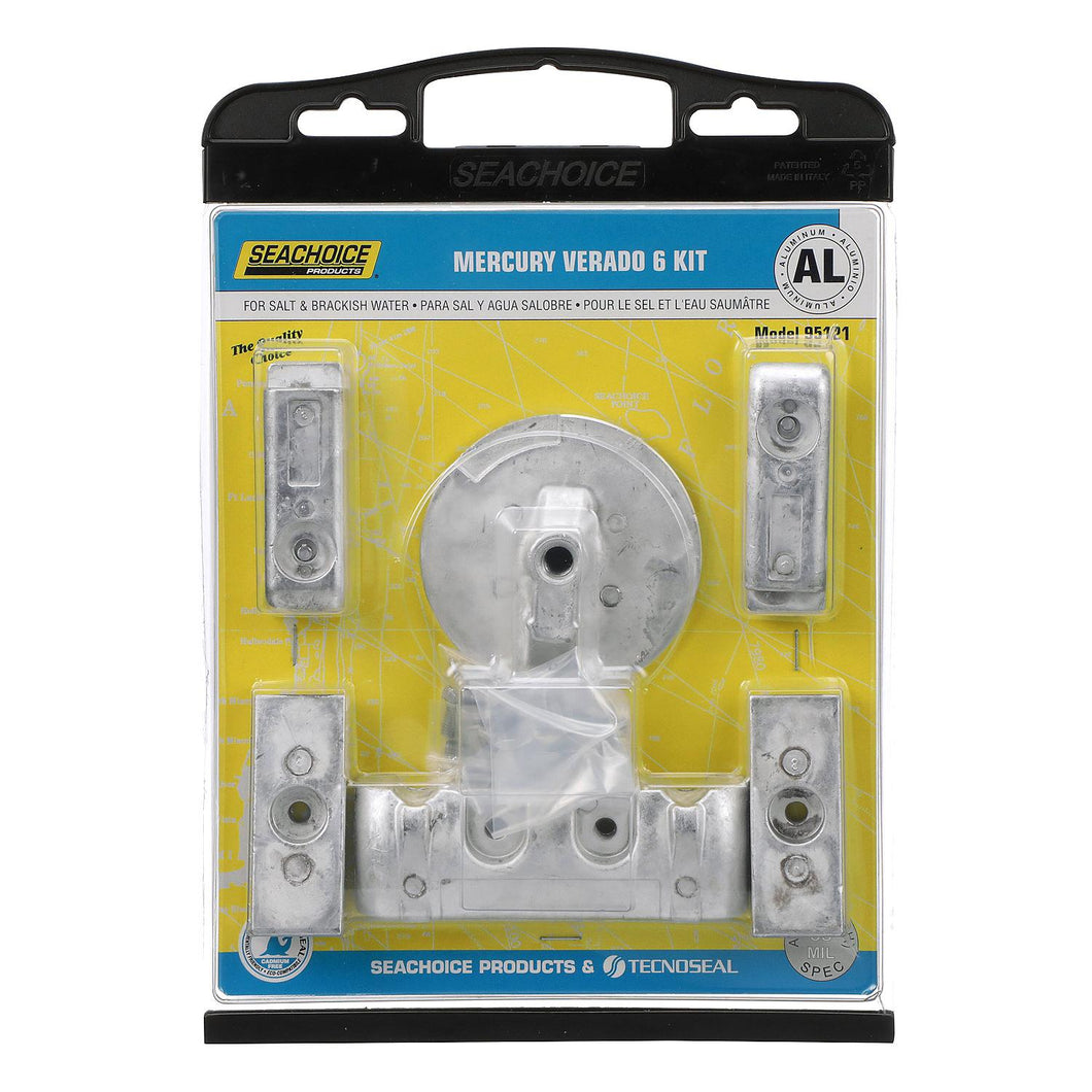 Seachoice 95121 Anode Kit, Mercury Verado 6-Cylinder, Aluminum Default Title -Modern Boat Sales & Service