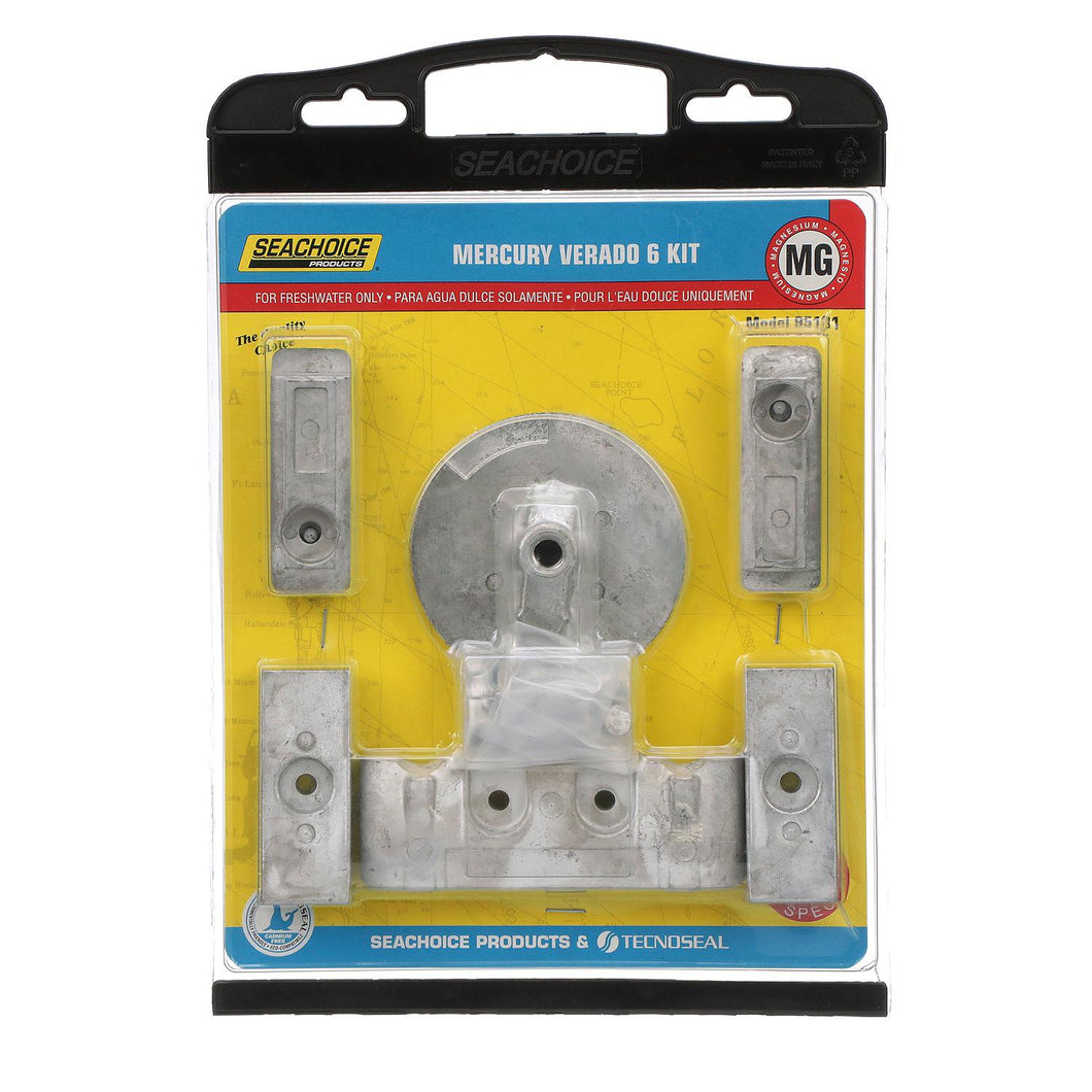 Seachoice 95131 Anode Kit, Mercury Verado 6-Cylinder, Magnesium, Fresh Water Use, Cadmium-Free, Environmentally Friendly Default Title -Modern Boat Sales & Service