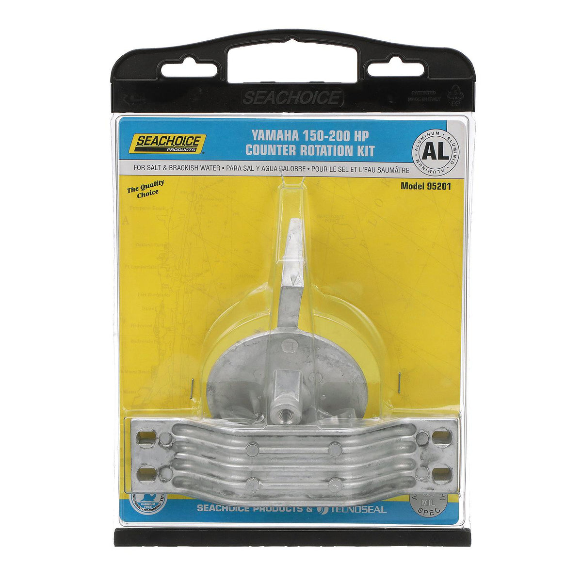 Seachoice Anode Kit, Yamaha 150-200hp Counter Rotating, Aluminum, Cadmium-Free, Environmentally Friendly -Modern Boat Sales & Service