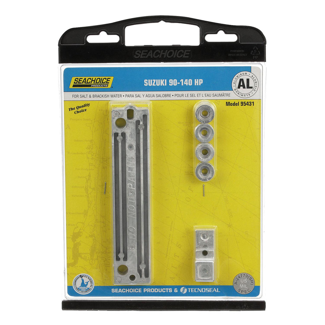 Seachoice Anode Kit, Suzuki 90-140hp, Aluminum, Cadmium-Free, Environmentally Friendly Default Title -Modern Boat Sales & Service