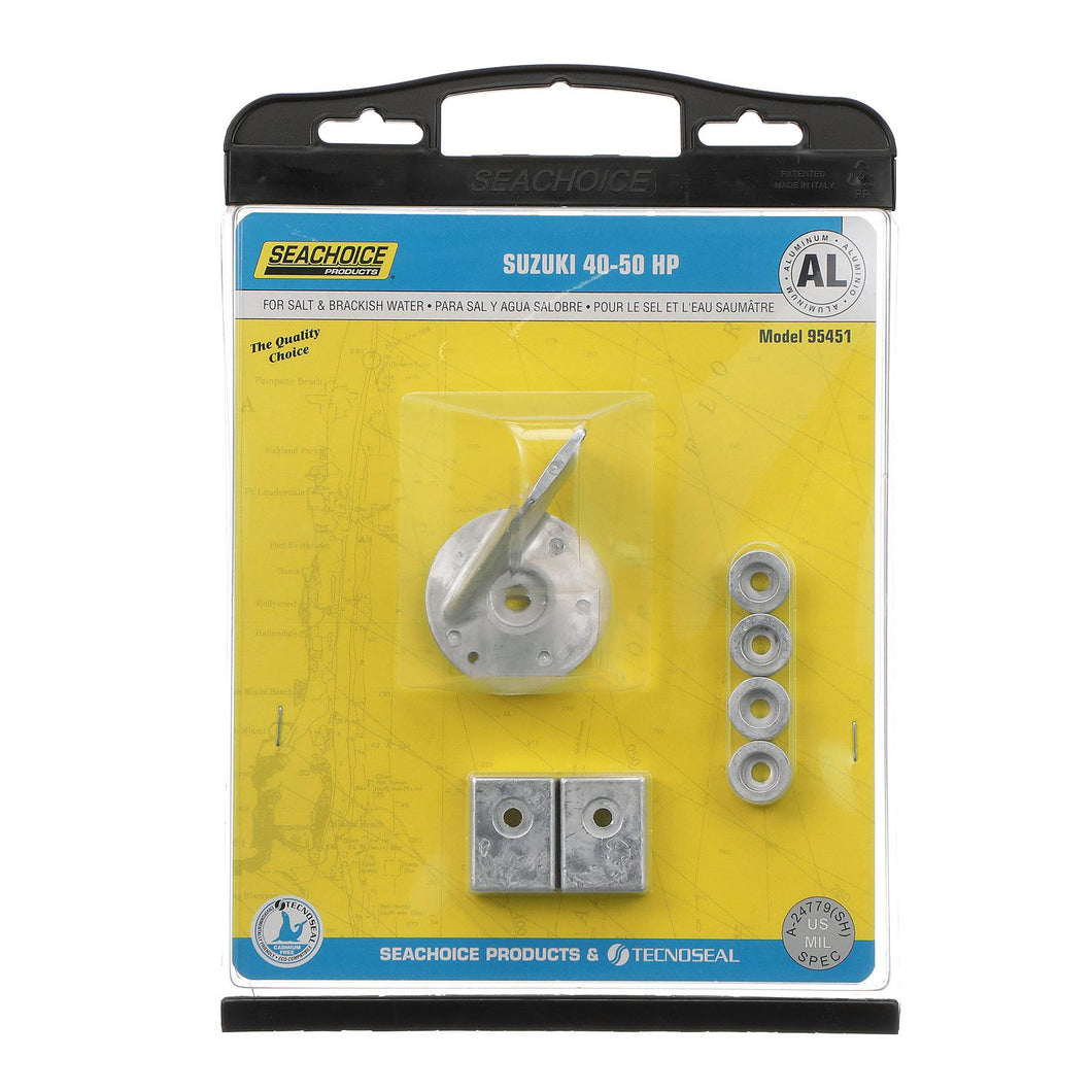 Seachoice Anode Kit, Suzuki 40-50hp, Aluminum, Cadmium-Free, Environmentally Friendly Default Title -Modern Boat Sales & Service