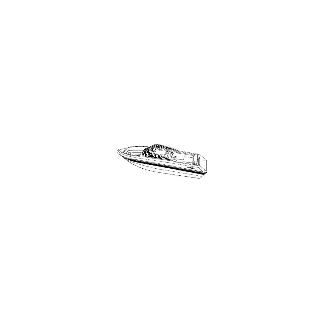 Carver 77120F10 V-Hull Runabouts With Windshield & Hand Or Bow Rails - (Including Eurostyle), 20'6, Poly-Flex II Slate Gray I/O w/Tie Down Kit Default Title -Modern Boat Sales & Service