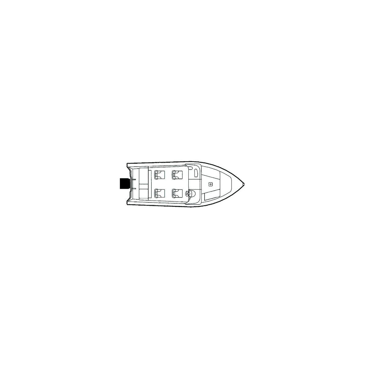 Carver 79003F02 Flex-Fit PROâ„¢ Poly-Flex II Fish & Ski Boats I/0 or O/B, Black -Modern Boat Sales & Service
