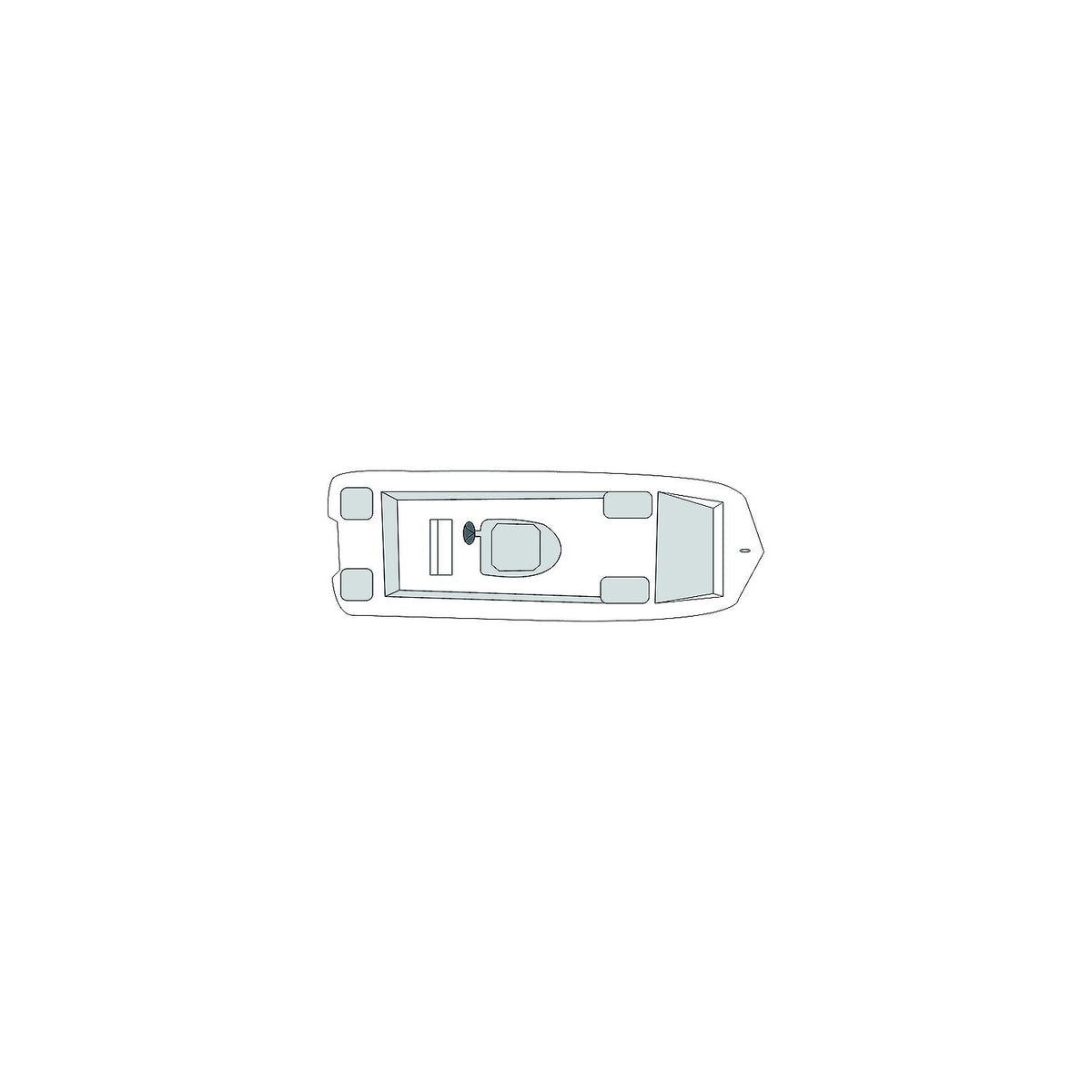 Carver 79012 Flex-Fit PROâ„¢ Poly-Flex II V-Hull Center Console, Slate Gray Default Title -Modern Boat Sales & Service