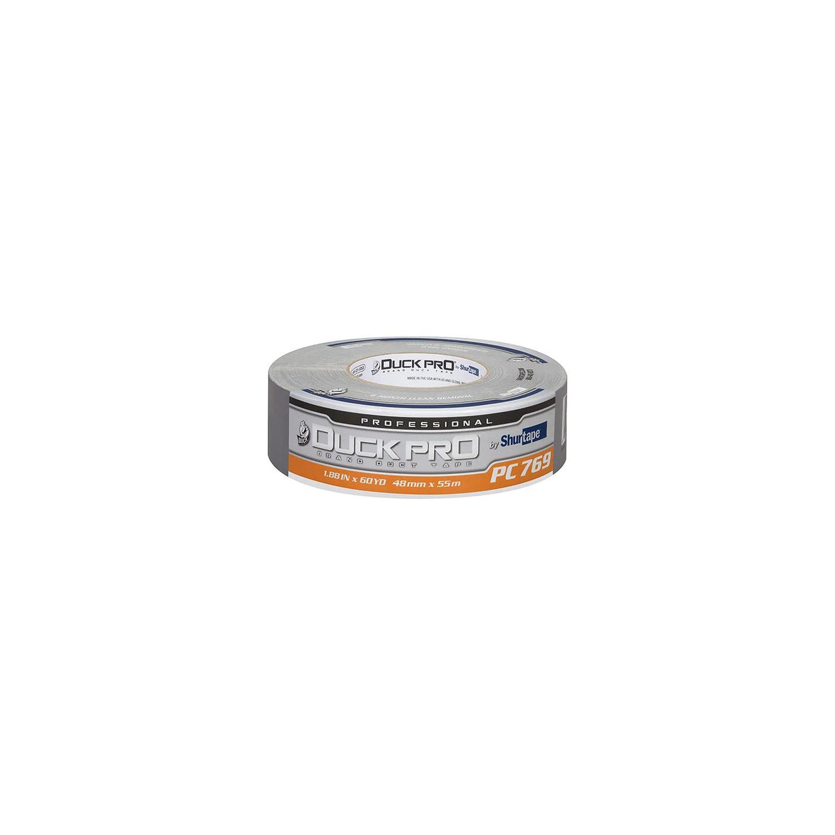 Shurtape 105458 PC 769 Duck ProÂ® Professional Grade Duct Tape, 1.88" x 180', Silver -Modern Boat Sales & Service