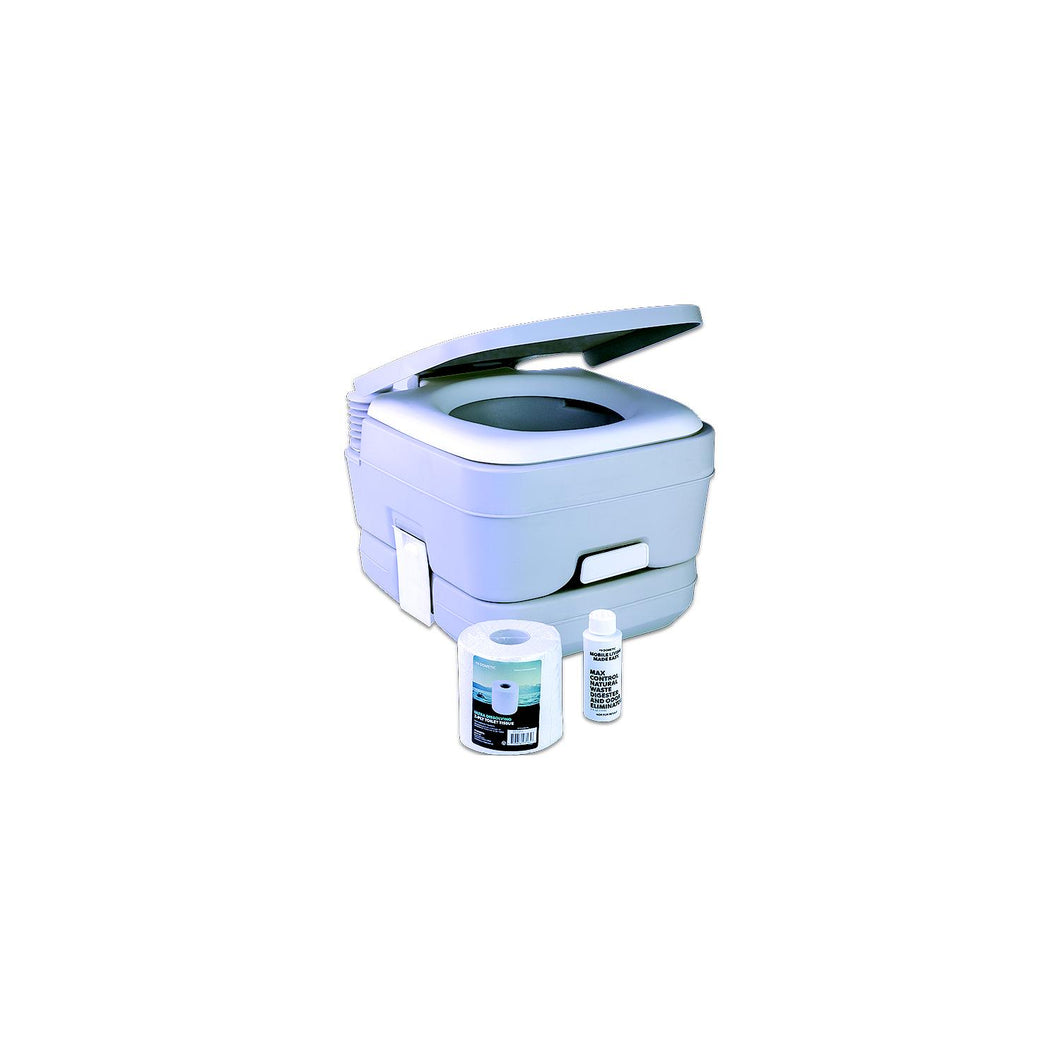 Doemtic 331962060 Bonus Pack: </b>Model 962 portable toilet 2.5 gal. with bonus tissue and treatment. -Modern Boat Sales & Service