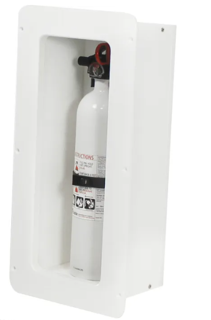 52172 Boat Outfitters Fire Extinguisher Storage Box, Arctic White / 430A -Modern Boat Sales & Service