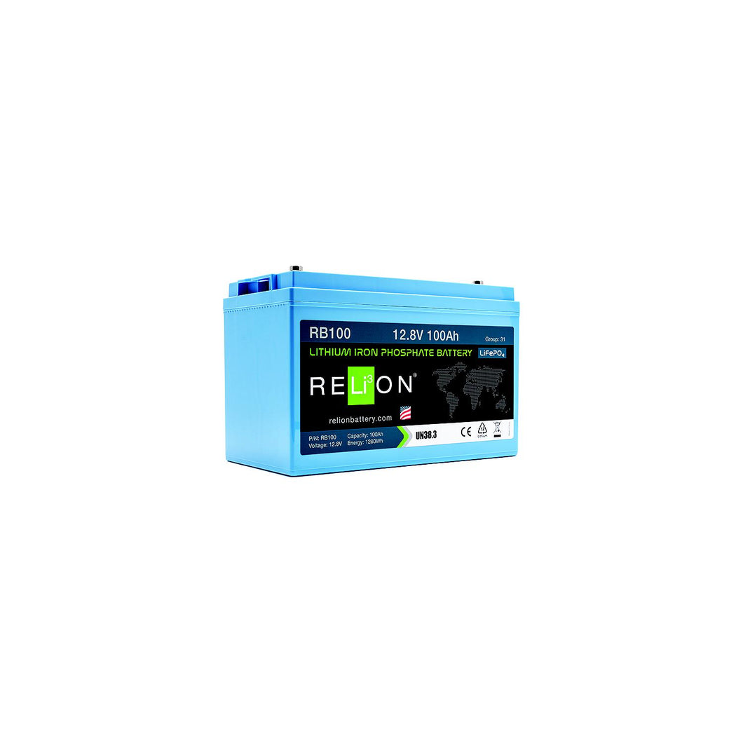 RELiON RB100LT LiFePO4 Lithium Iron Phosphate 12V Battery, Group 31 Default Title -Modern Boat Sales & Service