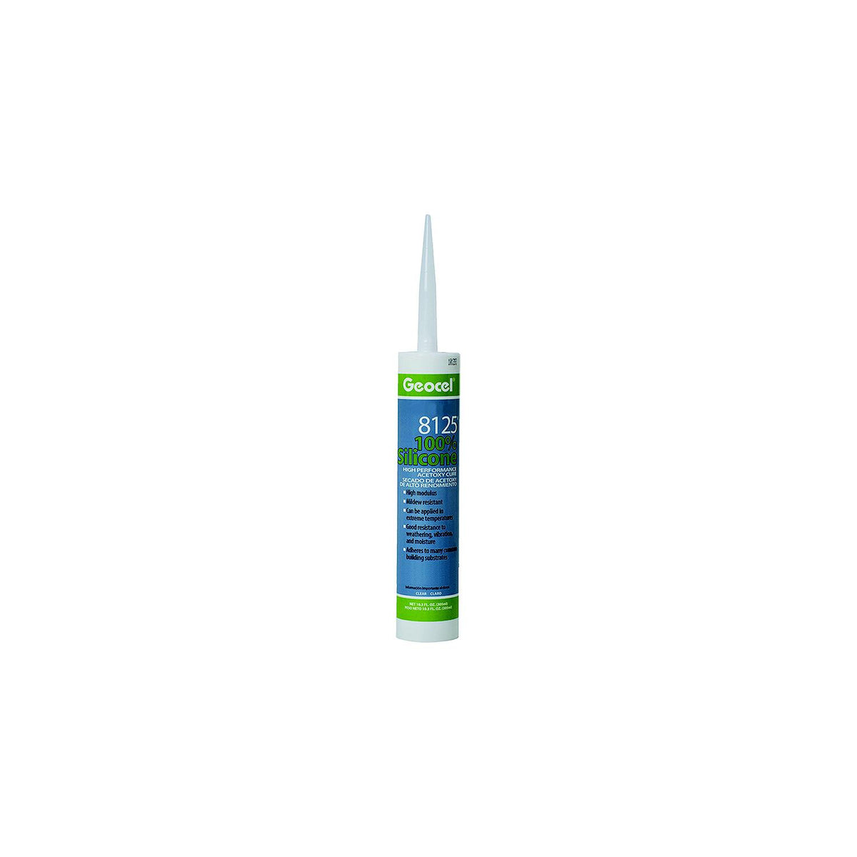 Geocel GC68111 8125Â® 100% Silicone High Performance Acetoxy Cure Sealant, 10.3 oz., Clear -Modern Boat Sales & Service