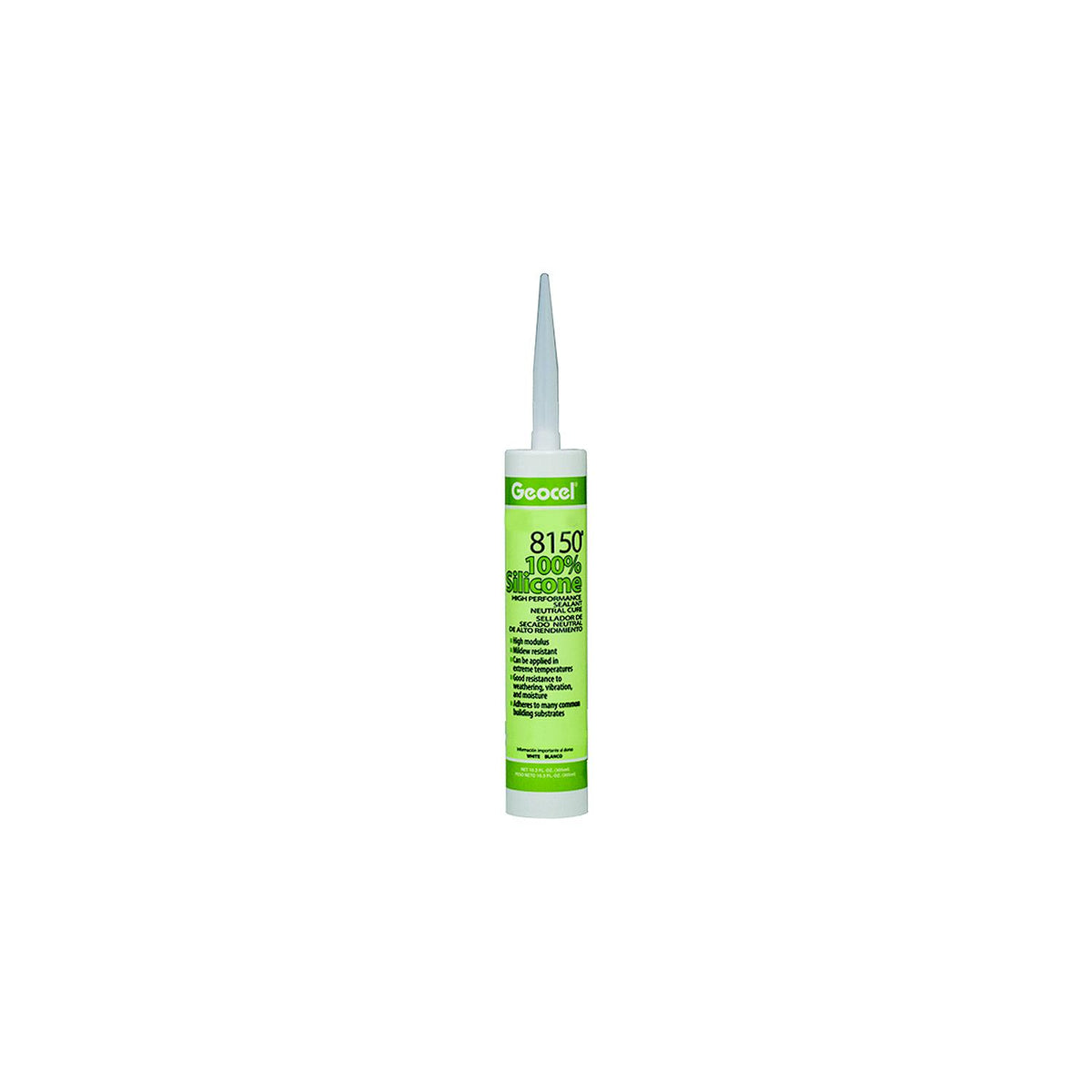Geocel GC68126 8150Â® 100% Silicone High Performance Neutral Cure Sealant, 10.3 oz., White -Modern Boat Sales & Service