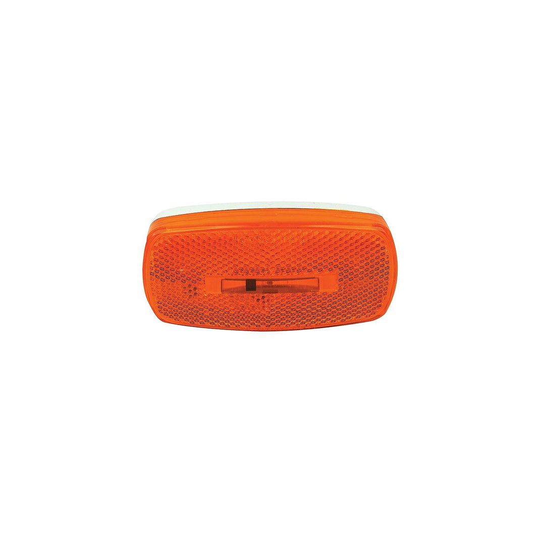 FulTyme RV Marker/Clearance Light With Reflex, Yellow Lens, White Base -Modern Boat Sales & Service