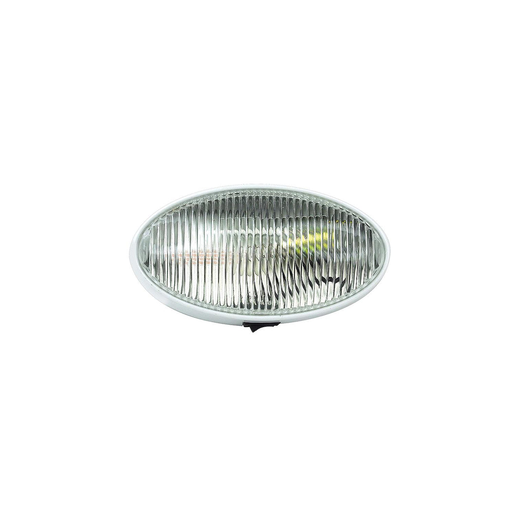 FulTyme RV Oval Porch/Utility Light w/Switch, Clear/ White housing -Modern Boat Sales & Service