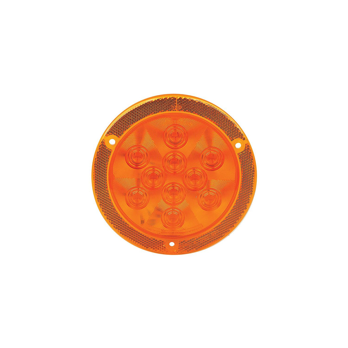 FulTyme RV LED 4" Round Sealed Light W/Reflex Mounting Flange, Yellow -Modern Boat Sales & Service