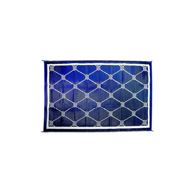 FulTyme RV 6064 Outdoor Patio Mat, Blue/White, 6' x 9' -Modern Boat Sales & Service