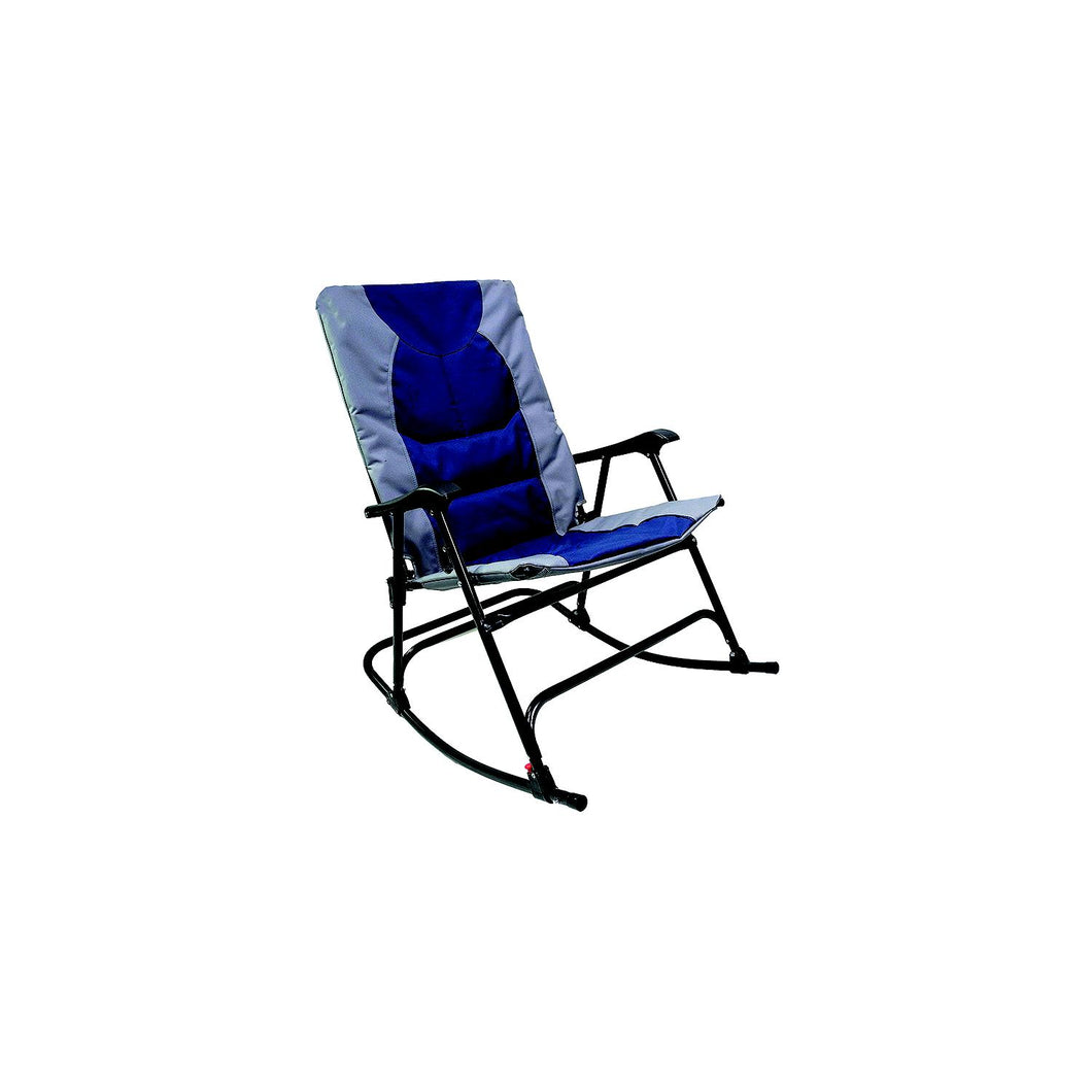 FulTyme RV 6071 Folding Rocking Chair, Blue/Grey -Modern Boat Sales & Service