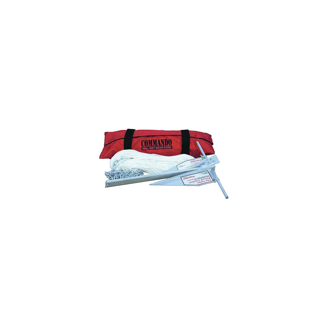Fortress Commando Small Craft Anchor System For Boats Up to 16' Includes G-5 Anchor, Storage Bag, 3/16