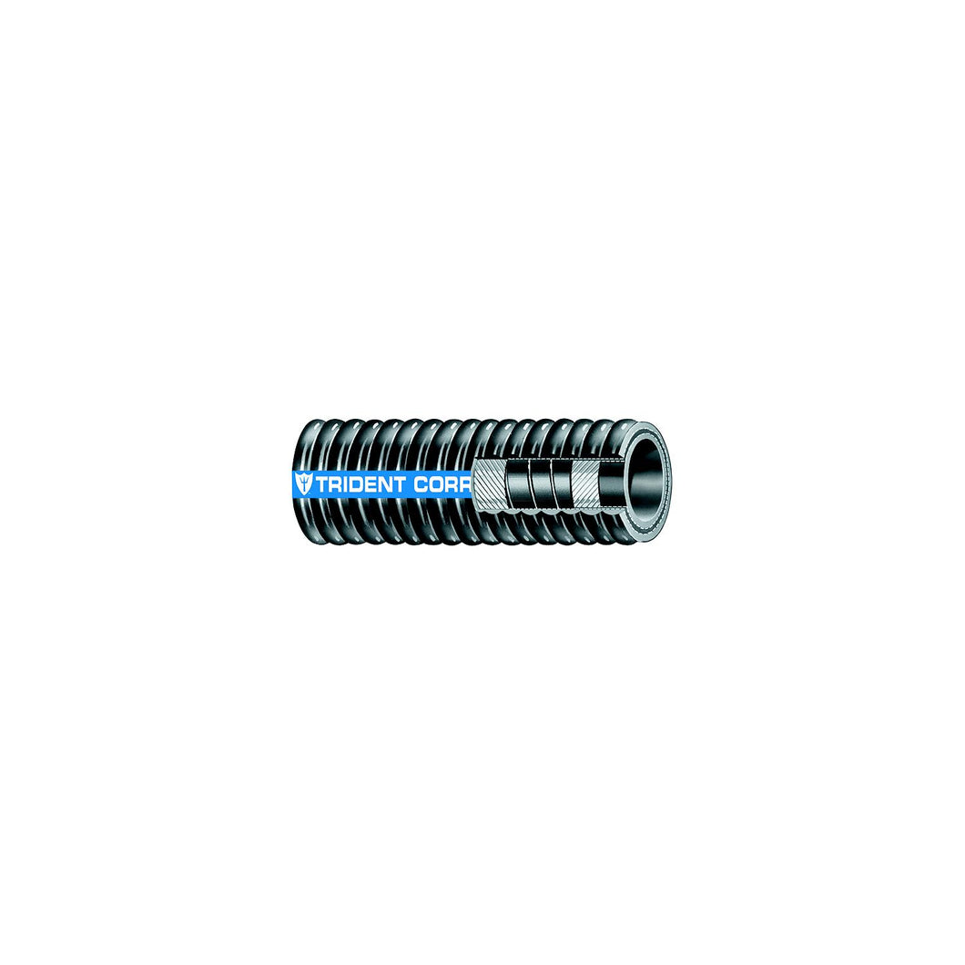 Trident 2523124 Flex Corrugated Hardwall Exhaust Hose, 3-1/2