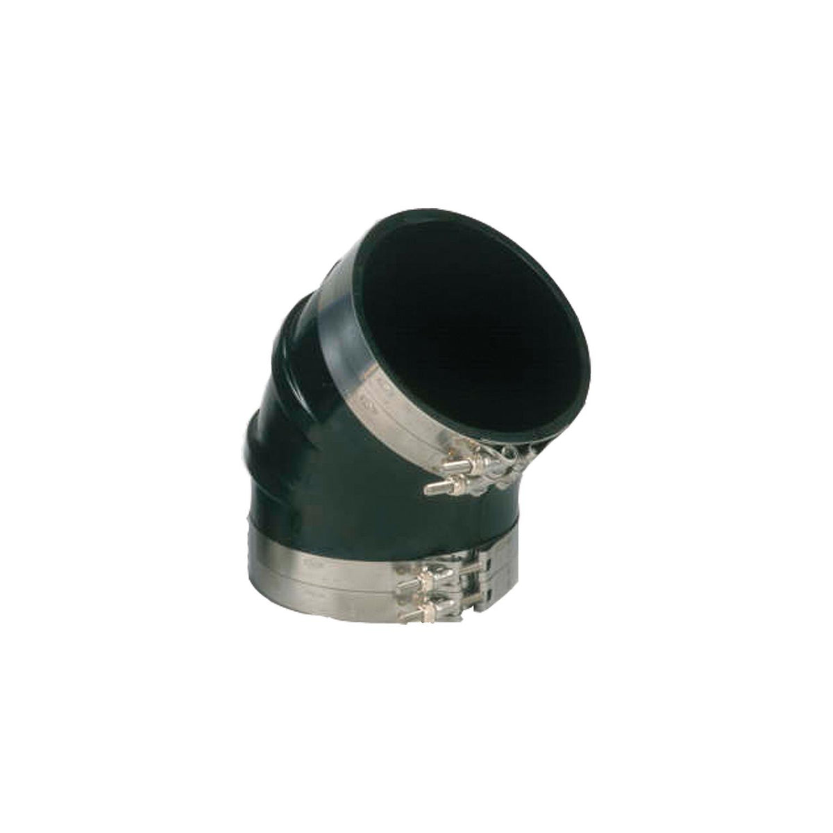 Trident TRL345SS Black Rubber 45A Elbow w/T-Bolt Clamps, 3" Default Title -Modern Boat Sales & Service