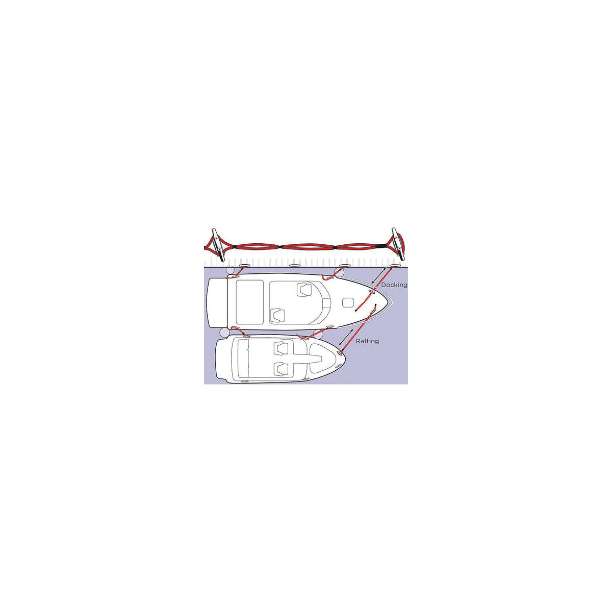 Stretch N' Slide Dock & Rafting Line, 7' Black Default Title -Modern Boat Sales & Service