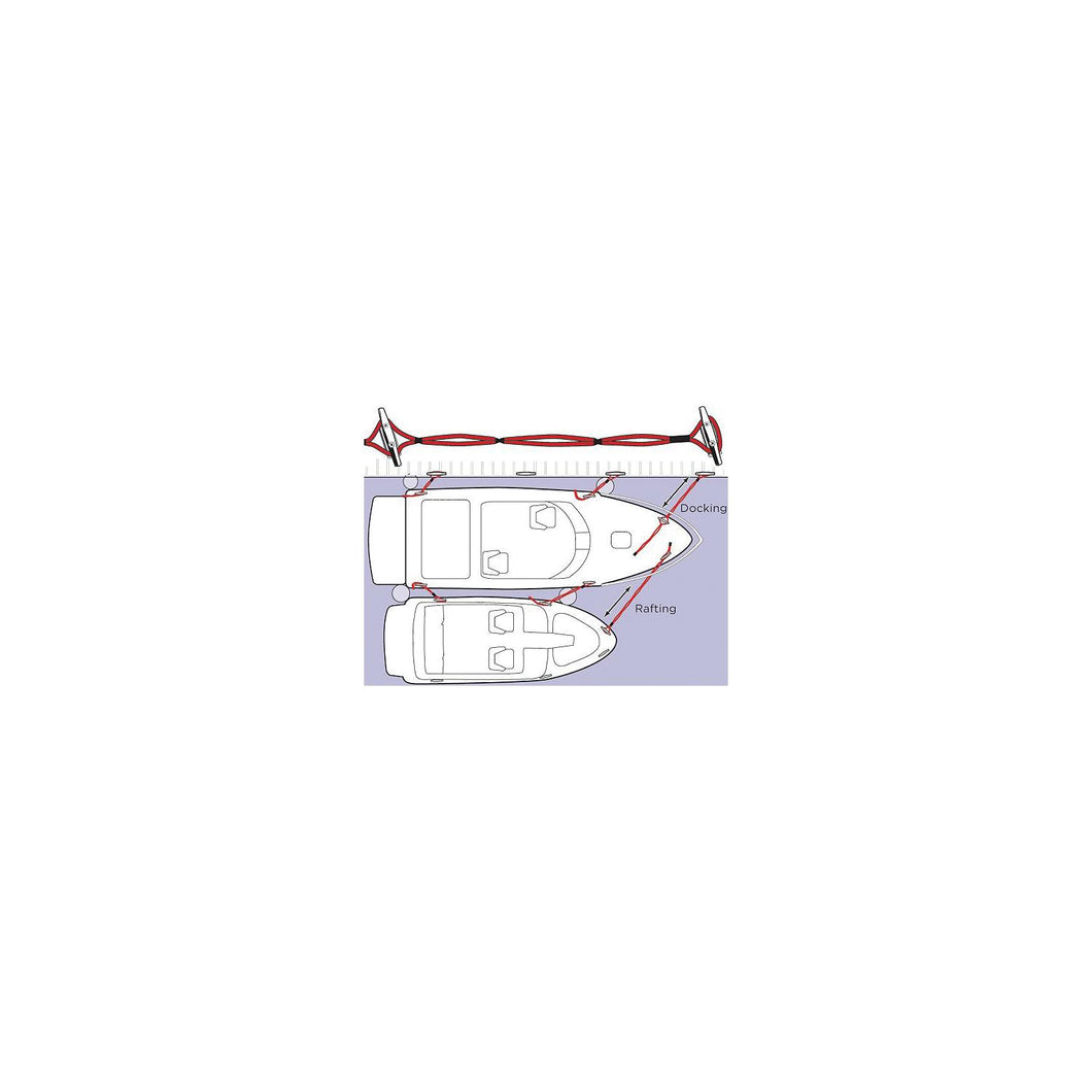 Stretch N' Slide Dock & Rafting Line, 7' Black Default Title -Modern Boat Sales & Service