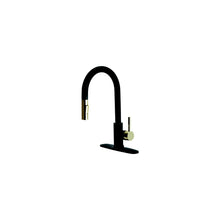 Dura Faucet DFMK530SLKMBSN Streamline Pull-Down Kitchen Faucet, Matte Black - Satin Nickel Default Title -Modern Boat Sales & Service