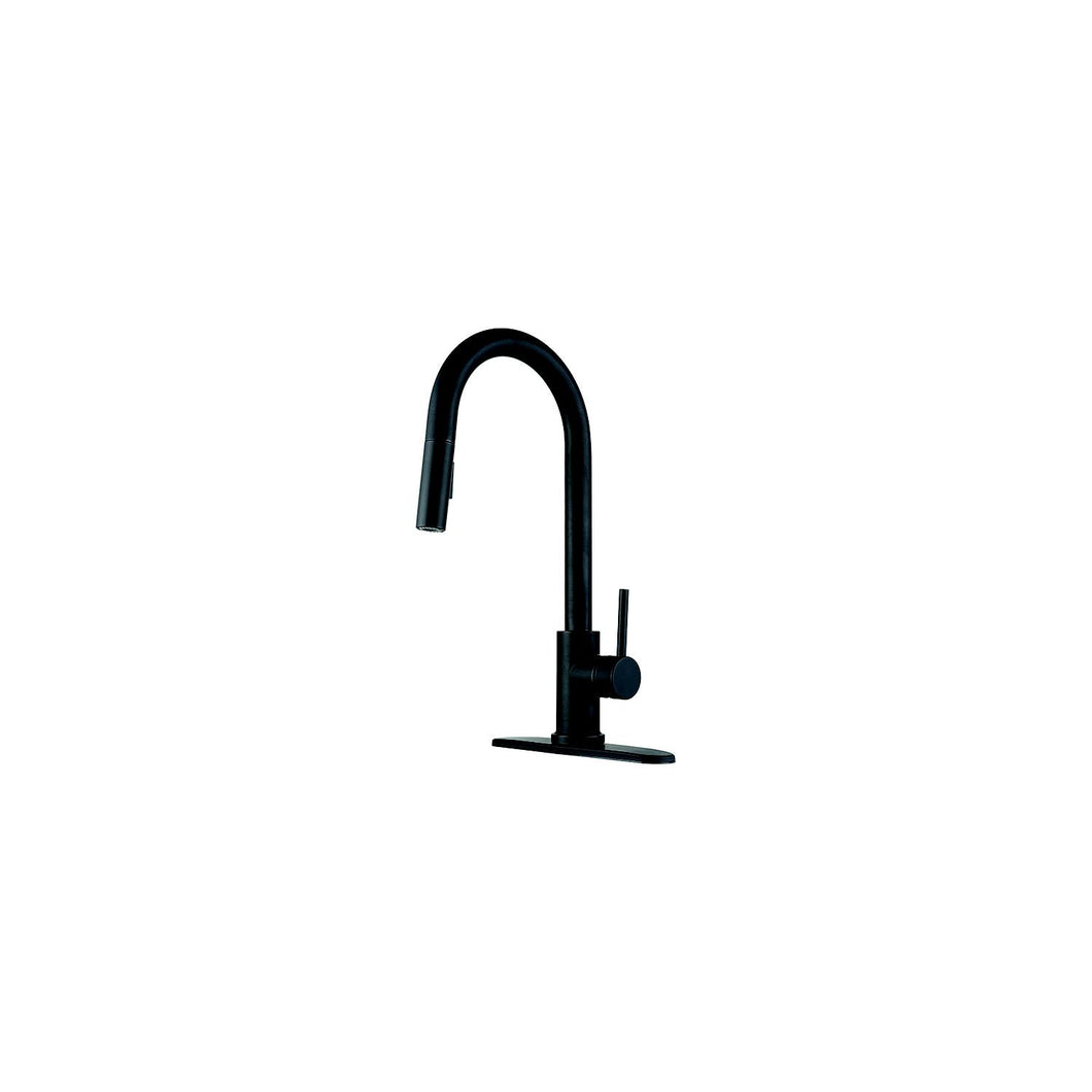 Dura Faucet DFNMK540MB Streamline Pull-Down Touch On/Off Kitchen Faucet, Matte Black Default Title -Modern Boat Sales & Service