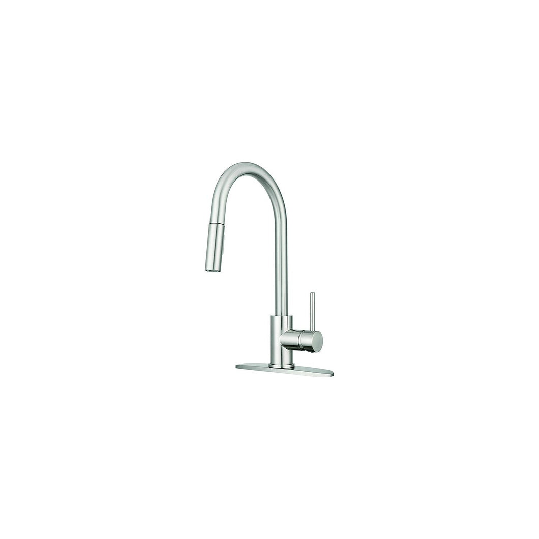Dura Faucet DFNMK540SN Streamline Pull-Down Touch On/Off Kitchen Faucet, Satin Nickel Default Title -Modern Boat Sales & Service
